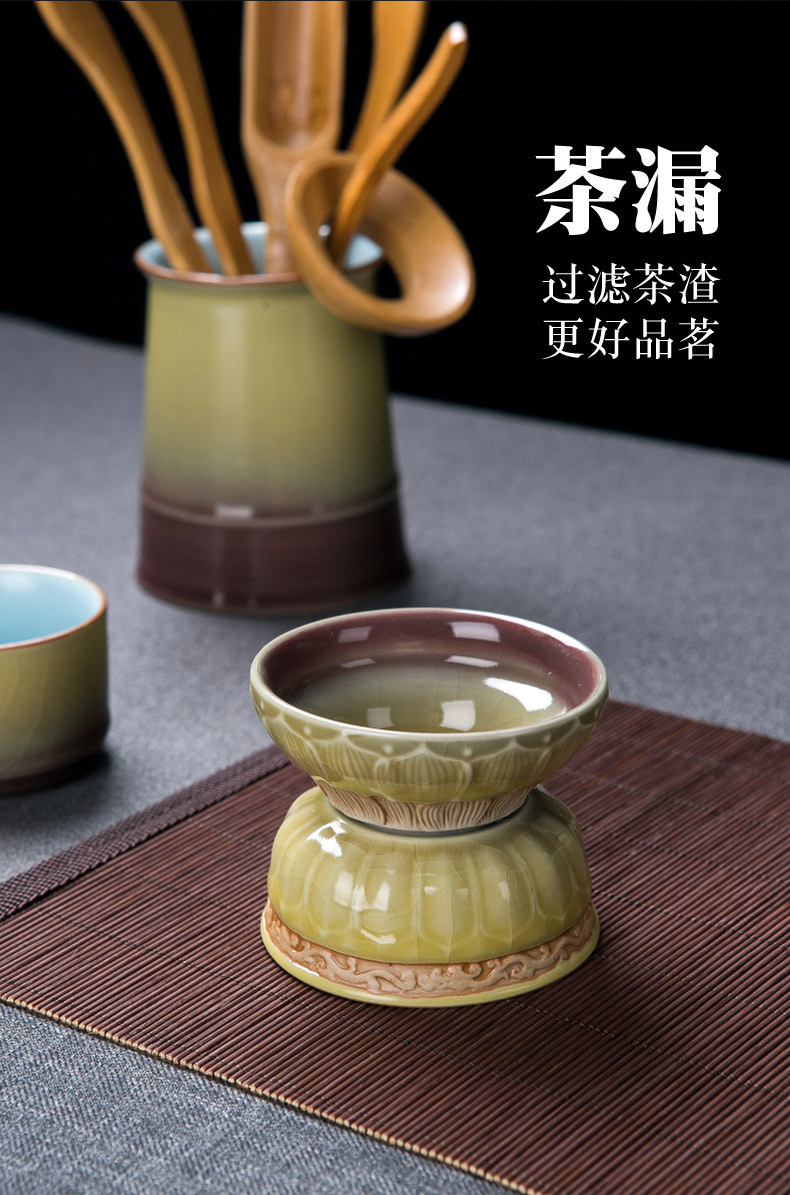 Variable was suit household gifts of a complete set of jingdezhen ice cracked piece sits light mercifully tea tray ceramic tea