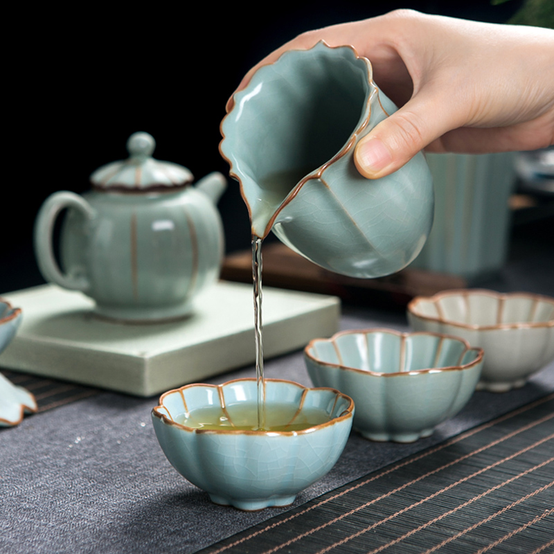 Jingdezhen ceramic your up crack kung fu tea set the home office to receive a visitor receives teapot cups