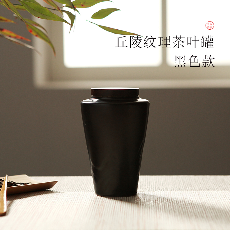 Red the jingdezhen ceramic seal storage warehouse storage tea pot archaize retro rough TaoXiaoZhong caddy fixings