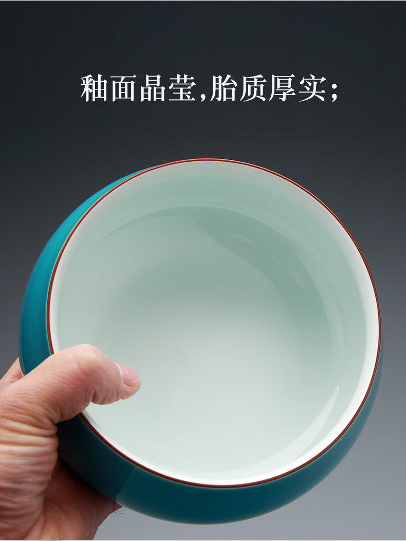 Jingdezhen celadon porcelain tea wash to household color glaze water jar restoring ancient ways is built kung fu tea tea accessories for wash water