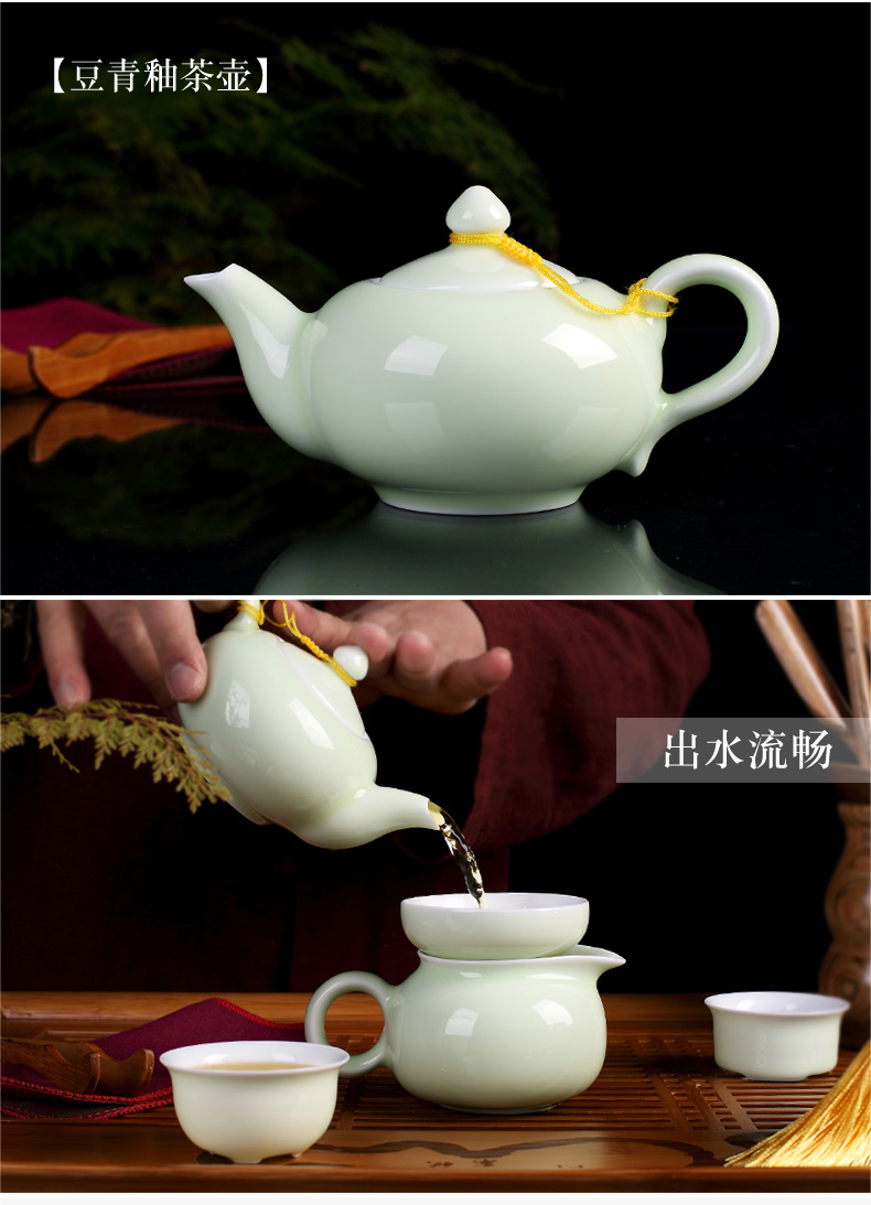 Tea set jingdezhen kung fu Tea set ceramic six people contracted teapot small cups