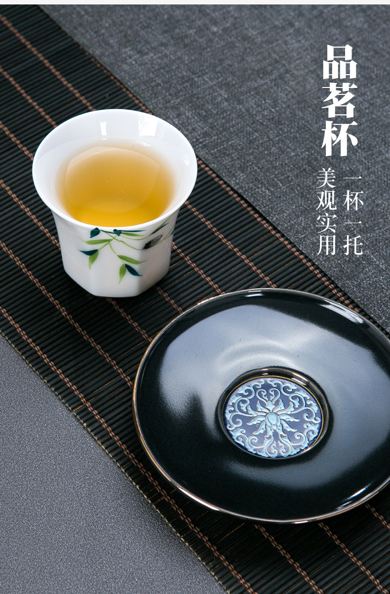 Jingdezhen ceramic hand - made kung fu tea set home sitting room office receive a visitor the whole tea tea tray