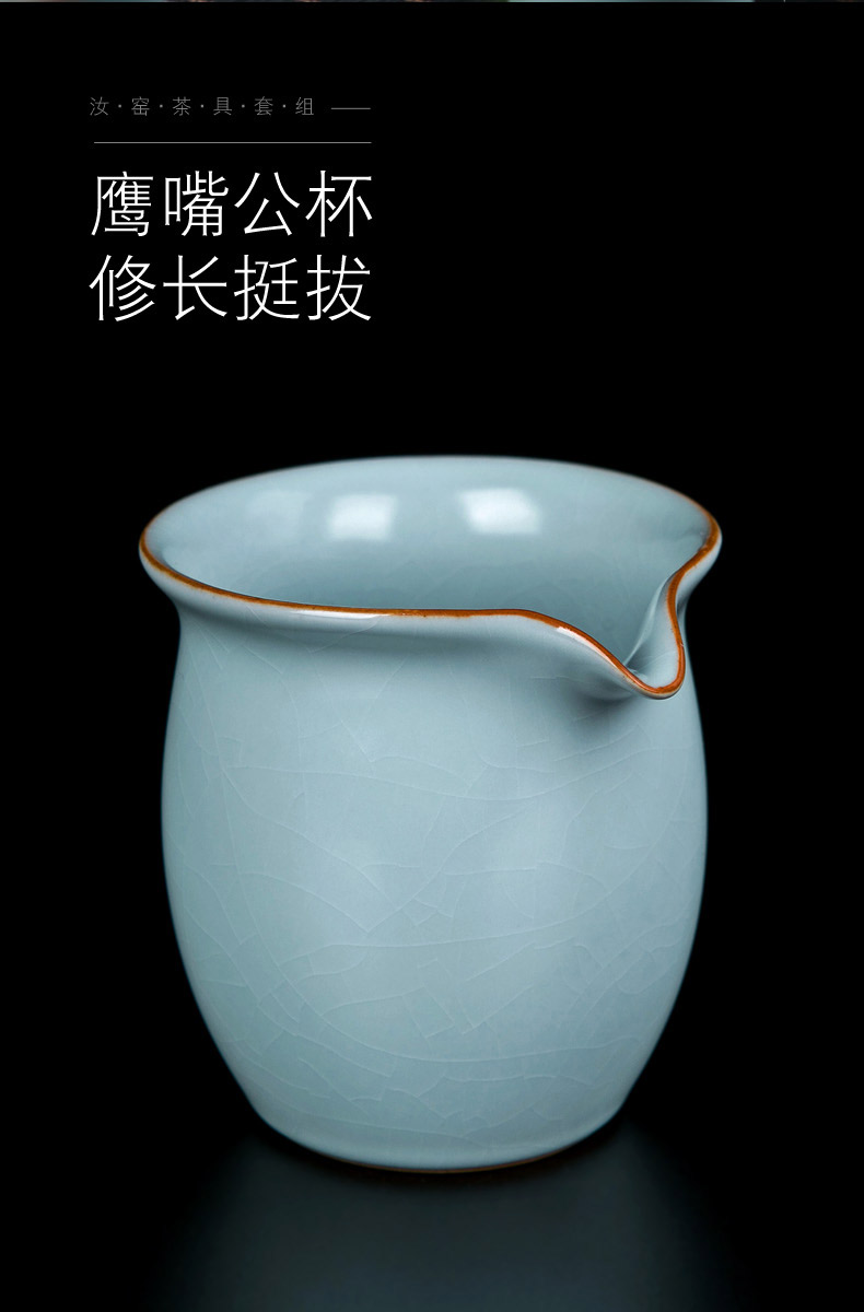Your up the was suit household contracted sitting room jingdezhen porcelain ice cracked tureen kung fu tea cups