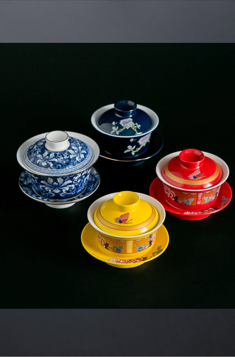 Jingdezhen ceramic only three tureen individual not hot your up large white porcelain cups with hand - made kunfu tea tea