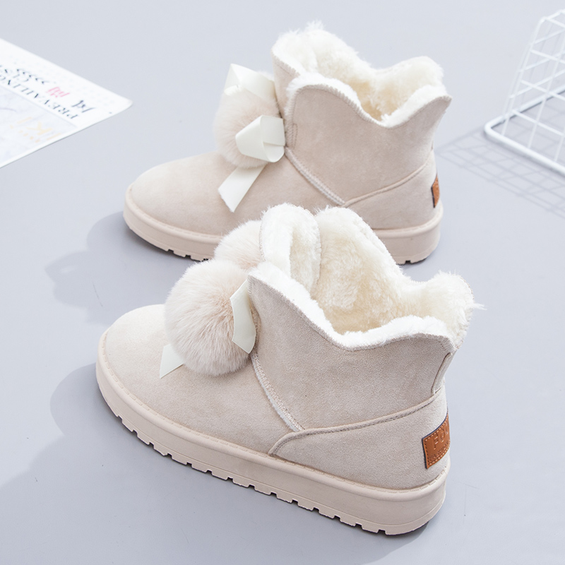 Snow boots women's 2022 winter new style plus velvet thick warm short tube fashion autumn and winter all-match women's shoes winter shoes cotton shoes