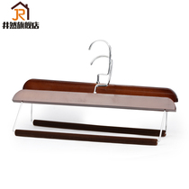 Solid wood pants rack flocking pants hangers Non-slip cloakroom clothing wardrobe Clothing store hotel wardrobe pants hangers