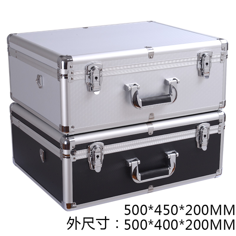 Portable aluminum alloy box large hardware toolbox multifunctional instrument and equipment Display Box hardware storage box