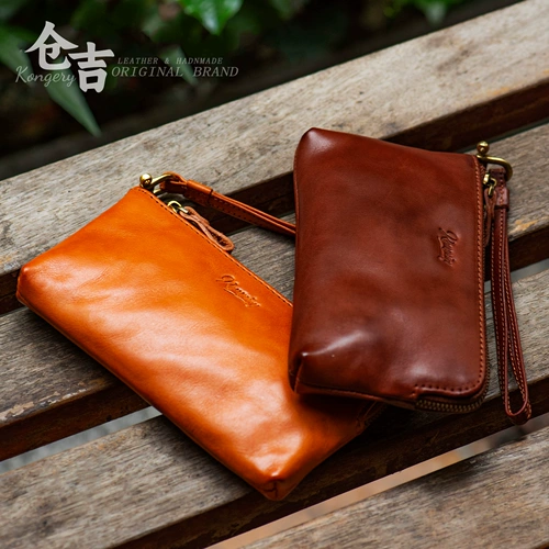 Кожаный бумажник, сумка с петлей на руку, маленькая сумка клатч, из натуральной кожи