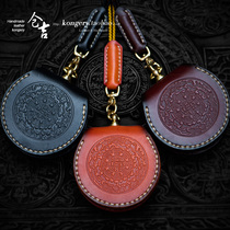 Cangji handmade bag coin bag for men and women retro Chinese style leather earphone bag play coin bag horseshoe bag