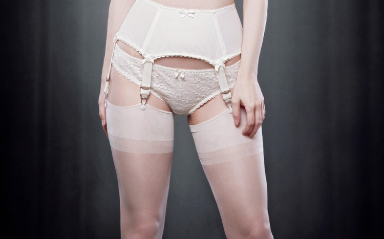 Pháp gốc CERVIN Boetie lưới đàn hồi vải tuyn mềm keel sexy garter phụ kiện thời trang 