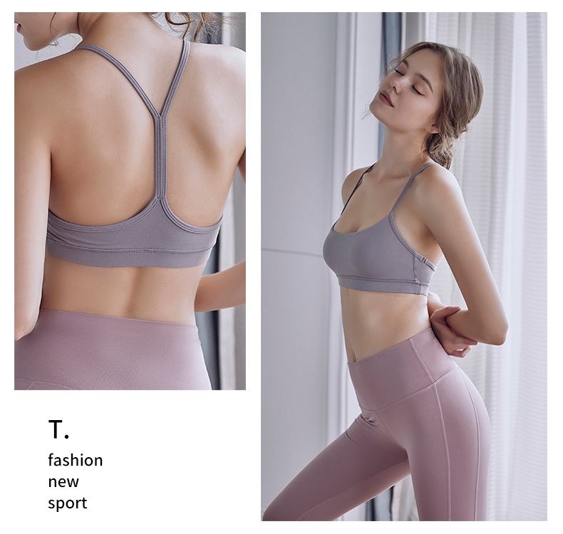 Dây đeo vai mỏng thể thao đồ lót nữ chống sốc tập hợp định kiến ​​chạy bra tập thể dục yoga yếm áo ngực - Đồ lót thể thao áo ngực thể thao nike