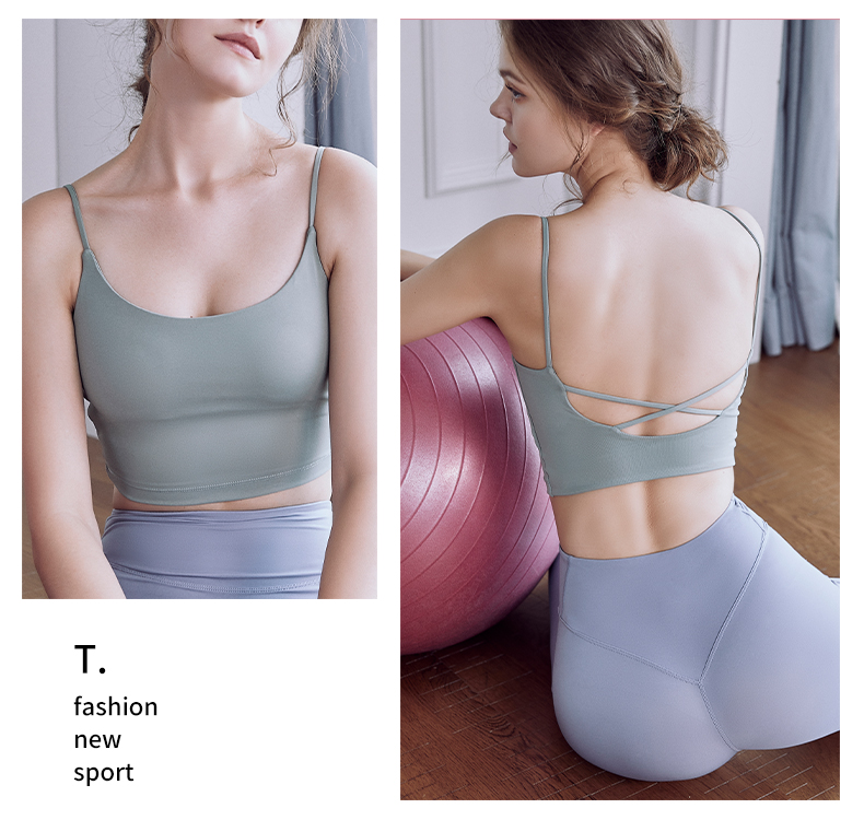 Chống rung tập hợp đồ lót thể thao nữ chống chảy xệ chạy làm đẹp trở lại áo thể dục mùa hè phần mỏng dây đeo yoga áo ngực - Đồ lót thể thao quần áo tập thể dục