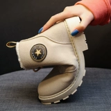 Martens, утепленные демисезонные универсальные короткие сапоги в английском стиле, ботинки, коллекция 2021, в британском стиле, визуально стройнят