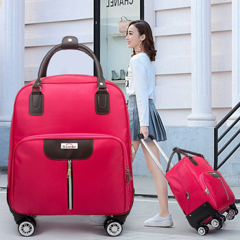 New Fashionable Trolley Travel Bag, Men's and Women's Portable Luggage Bag, Large-Capacity Boarding Bag, Short-Distance Lightweight Trolley Bag