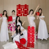 Утренняя халата свадебная мини -маленькая пара