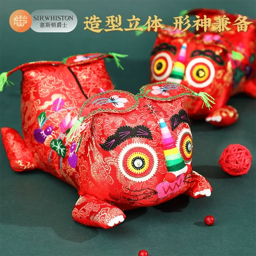 Детская подушка, ткань, кукла, DIY, тигр, подарок на день рождения, с вышивкой