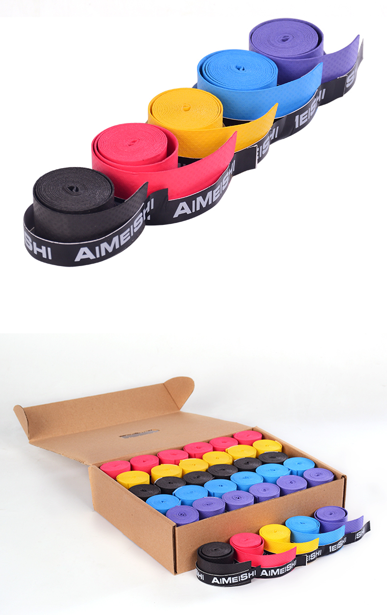 Cầu lông của Amy vỗ tay cao su trơn trượt vợt tennis slingshot dây đeo phần mỏng dính khăn thấm mồ hôi giá quả cầu lông