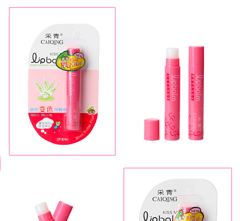 Tmall đích thực! Son dưỡng môi màu xanh lá cây và đầy màu sắc giàu chất giữ ẩm rạng rỡ hương dâu bạc hà - Son môi 3ce thỏi