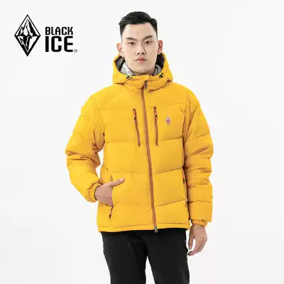 Black Ice 21 new winter cold resistant outdoor windproof warm hooded down jacket 800 fluffy 95% goose down filling
