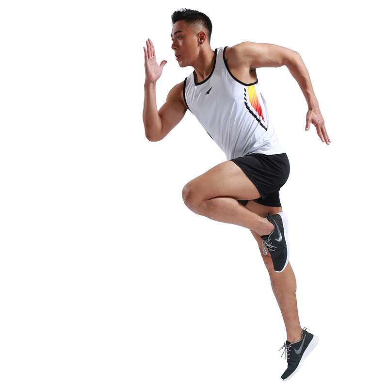 Tracksuit Suits for Men and Women Professional Competition Marathon Training Suits National Team Vest Shorts Running Suit Print