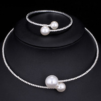 Versatile Necklace, open check again, pearl bridal accesses, fashible weddding dress, rhinistone blacklet set for women