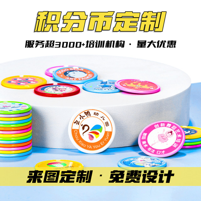 Customized children's reward coin points card, kindergarten points coins, elementary school students' reward coins, reward cards, exchange tokens