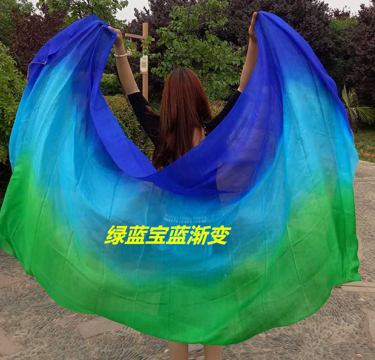 Belly dance gạc lụa múa tay sợi thực hành trình diễn tay ném gạc màu gradient khăn lụa đầy màu sắc - Khiêu vũ / Thể dục nhịp điệu / Thể dục dụng cụ mua giày khiêu vũ