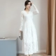 Mùa thu 2018 mới của phụ nữ phiên bản Hàn Quốc của chiếc váy ren dài tự phối dành cho mẹ là chiếc váy dài đến đầu gối mỏng áo đầm đẹp tuổi 40