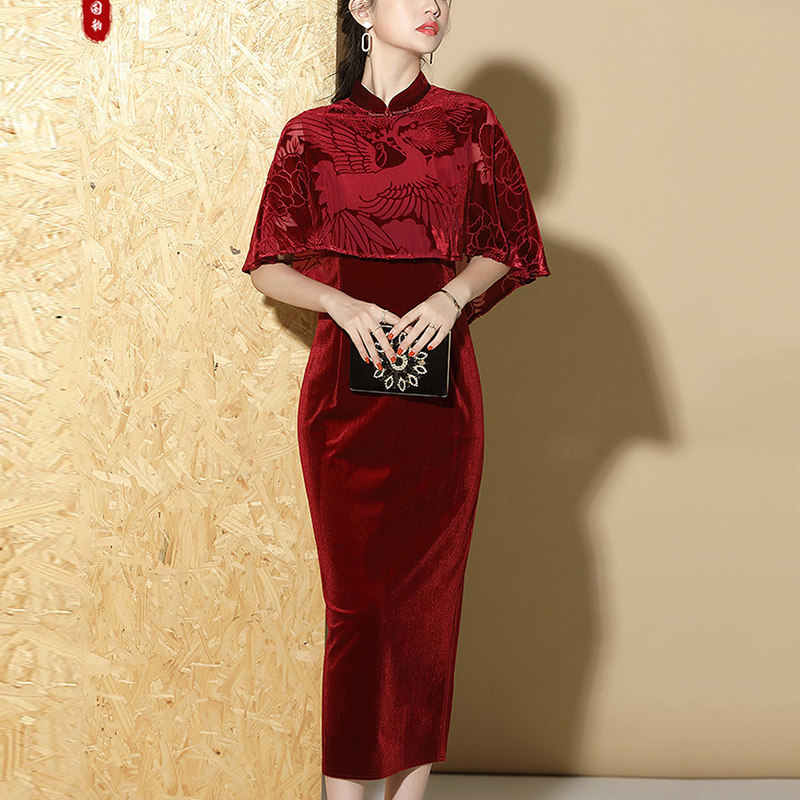 Knot wedding mom gown The mother married daughter to improve the flag gown mother-in-law and mother-in-law, wedding party dress and dress