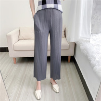 Triple Mansion Lifetime Folds Pants 100 Hitch 2022 Spring Summer Casual Pants Woman Design Sensation Small crowdpants casual pants