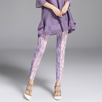 Triple Residence Folds Pants Summer Dress 2020 Fashion Printed Pencil Pants Casual 100 Hitch Elastic Large Size Slim Fit Pants