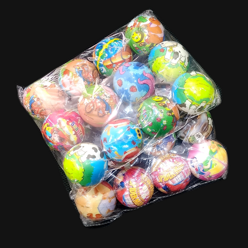 Cartoon Pattern Children Spongball Jumping Ball Toy Ball diameter 6 3CM 12 clothes