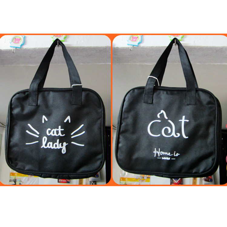 Morning language 2247 handbag lunch bag for morning language personality cat handbag student's bag kit