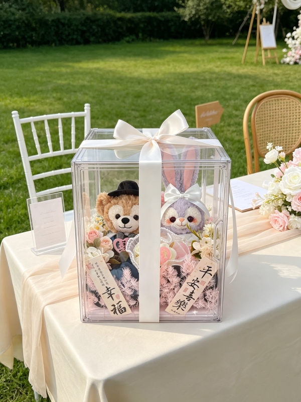 [in Stock] Authentic Gift Box Duffy Bear and Stellalou Bed Dolls Pair of Plush Toys for Newlyweds and Engagement Gifts