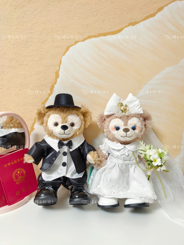 Shanghai Disney Duffy Bear Wedding Dress Shirley Rose Wedding Bed Doll Engagement Figurine Doll Wedding Car Pair Shanghai Disney Duffy Bear Wedding Dress Shirley Rose Wedding Bed Doll Engagement Figurine Doll Wedding Car Pair