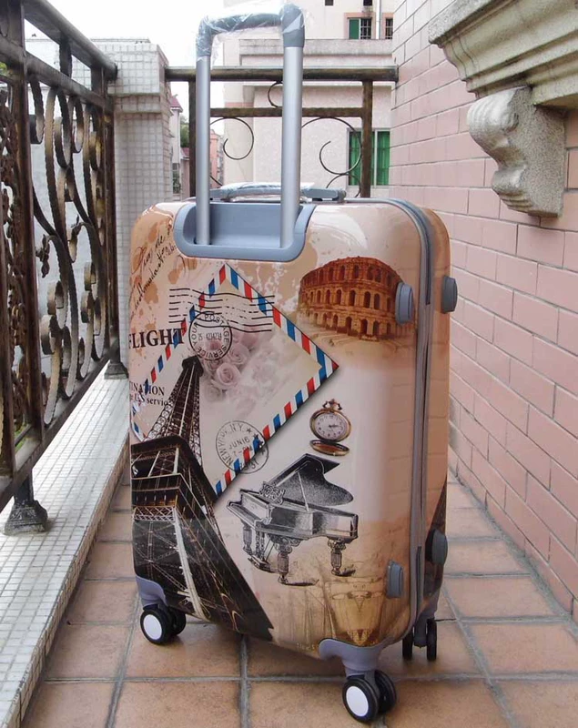 Sinh viên dễ thương phim hoạt hình xe đẩy trường hợp nữ phổ bánh xe du lịch vali 20 inch nội trú nam mật khẩu vali túi thủy triều vali sakos
