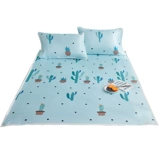 Шелковый коврик, комплект, шелковая летняя простыня, 3 предмета, можно стирать, 1.8м