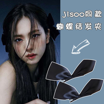 Half-piece bow hairclip girl black card Net red ins Wind with three-dimensional top side clip Joker out