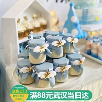 Бутылка для пудинга с крышкой, стеклянная чашка для пудинга, декоративный ремешок, уплотнительная бумага для крышки бутылки, свадьба, день рождения, десертный стол в полнолуние
