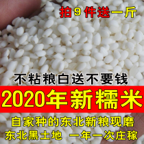2020 new rice Northeast glutinous rice Jiangmi sticky rice round grain glutinous rice sticky rice Wine glutinous rice bag Zongzi rice 1 catty