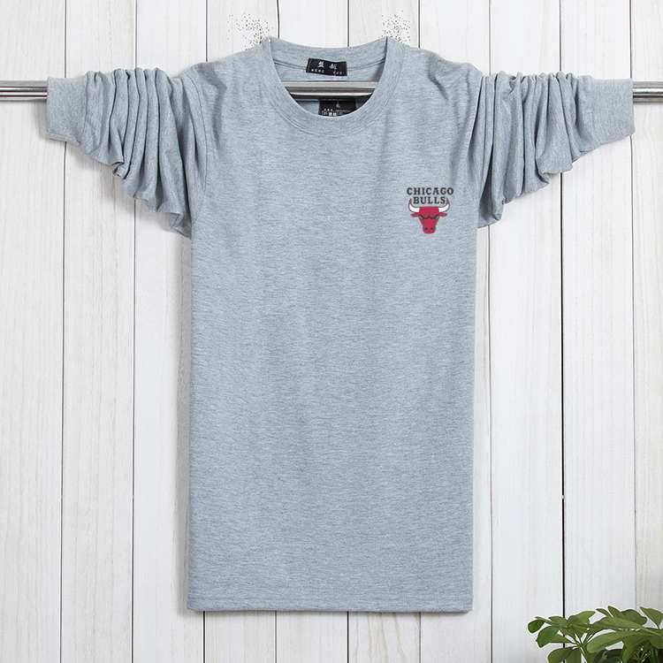 Chất liệu cotton cotton nam mùa thu nguyên chất để tăng chất béo người béo quần áo mùa thu Quần áo thủy triều thời trang đơn giản lỏng lẻo cách phối đồ nam đẹp