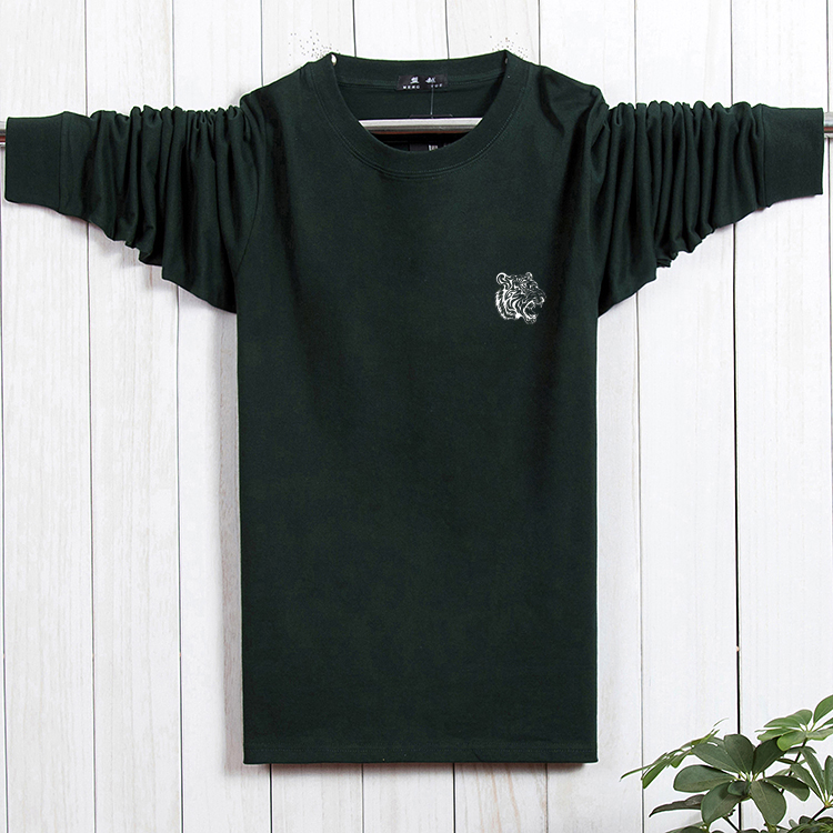Dòng quần áo nam cotton mùa thu mới để tăng chất béo người béo quần áo mùa thu Quần áo thủy triều thời trang đơn giản lỏng lẻo shop quần áo nam