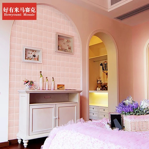 好有米 Jiugongge розовая керамическая мозаичная фоновая настенная плитка плитка плитка настенная плитка на стенах