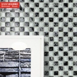 好有米 Маленькие частицы черного льда, треснувшая стеклянная мозаика, фоновая настенная плитка, КТВ, украшение для ванной комнаты