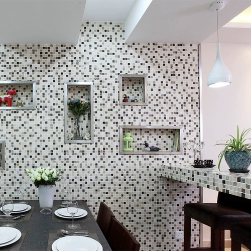 好有米 Кофейная стеклянная мозаика для ванной комнаты, барный декор для гостиной, ручная роспись