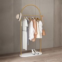 Light luxury coat rack floor bedroom single pole vertical household bag simple modern Net Red simple iron hanging hanger