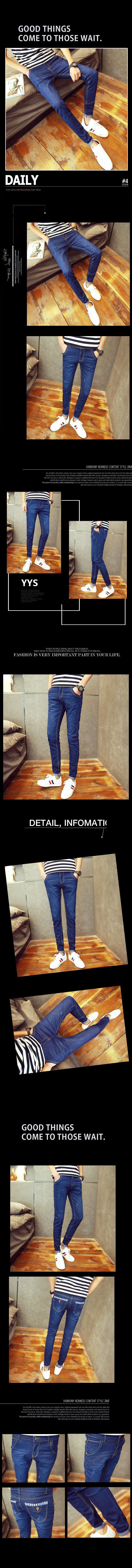 Jeans pour adolescent pieds Slim pour Quatre saisons - Ref 1467720 Image 7