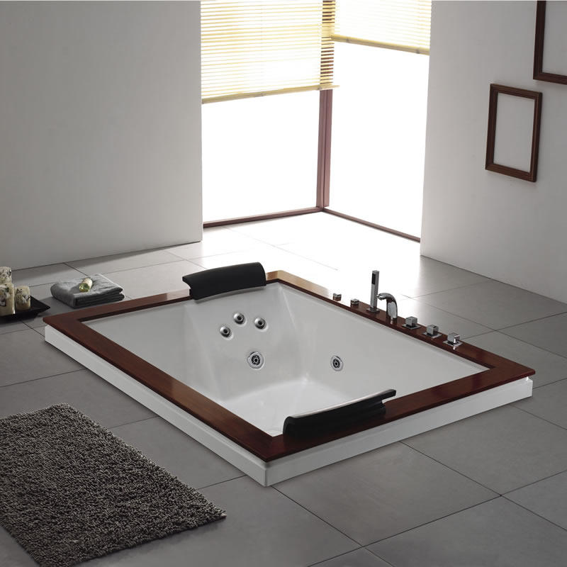 Double Jacuzzi Embedded Surf Bubble Intelligent Constant Temperature Heating Acrylic Luxury Large Bathtub