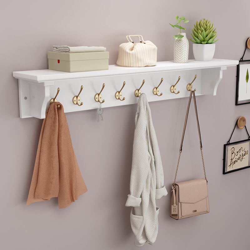 Wall-Mounted Coat Rack, Foyer Storage Rack, Solid Wood Wall-Mounted Clothes Rack, Modern Entryway Clothes Rack, Space-Saving Coat Hook Wall-Mounted Coat Rack, Foyer Storage Rack, Solid Wood Wall-Mounted Clothes Rack, Modern Entryway Clothes Rack, Space-Saving Coat Hook