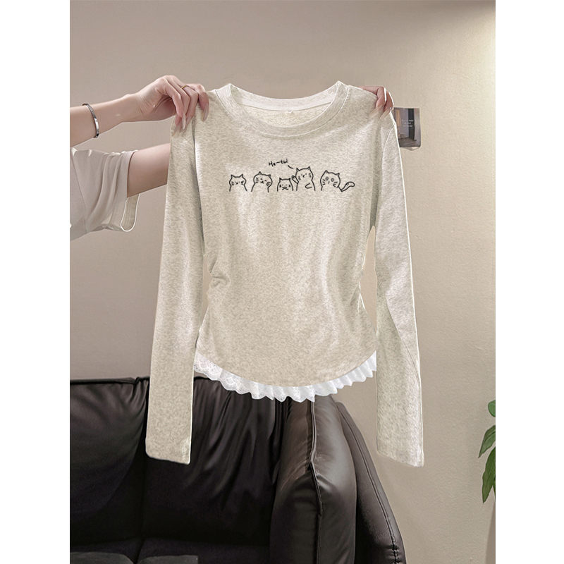 Unique and Beautiful Waist-Cinching Top for Women, 2026 Spring and Autumn New Style, Stunning Inner Wear, Particularly Attractive Base Shirt T-Shirt Unique and Beautiful Waist-Cinching Top for Women, 2026 Spring and Autumn New Style, Stunning Inner Wear, Particularly Attractive Base Shirt T-Shirt